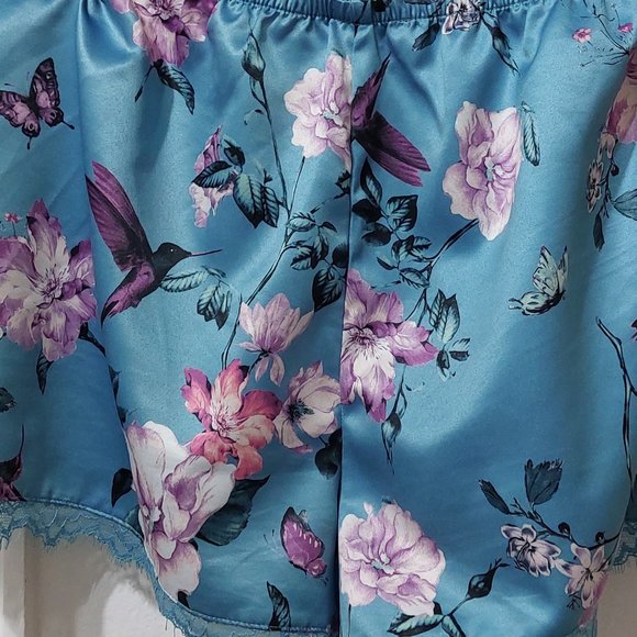 INC International Intimates Concepts Floral Satin Elastic Shorts MEDIUM - Picture 2 of 6